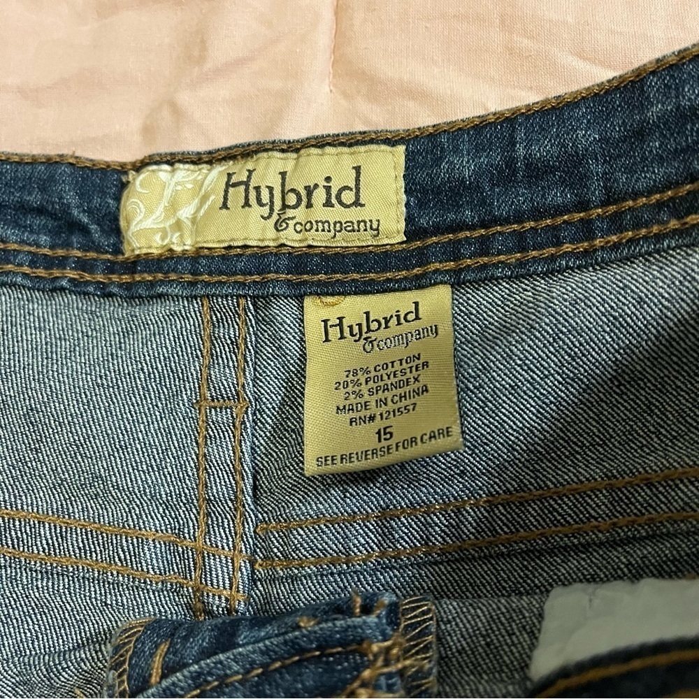 Hybrid & Company Women's Jeans Blue Denim Cotton Stretch Bootcut  Sz 15 NWT - Picture 9 of 12